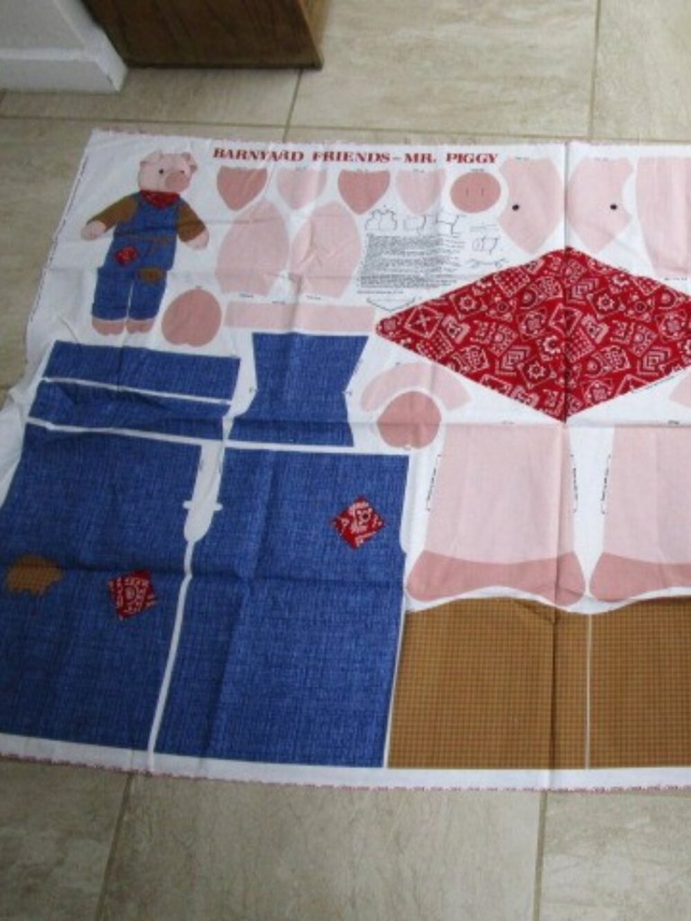 VIP Cranston Barnyard Friends Mr. Piggy Cut & Sew Fabric Panel